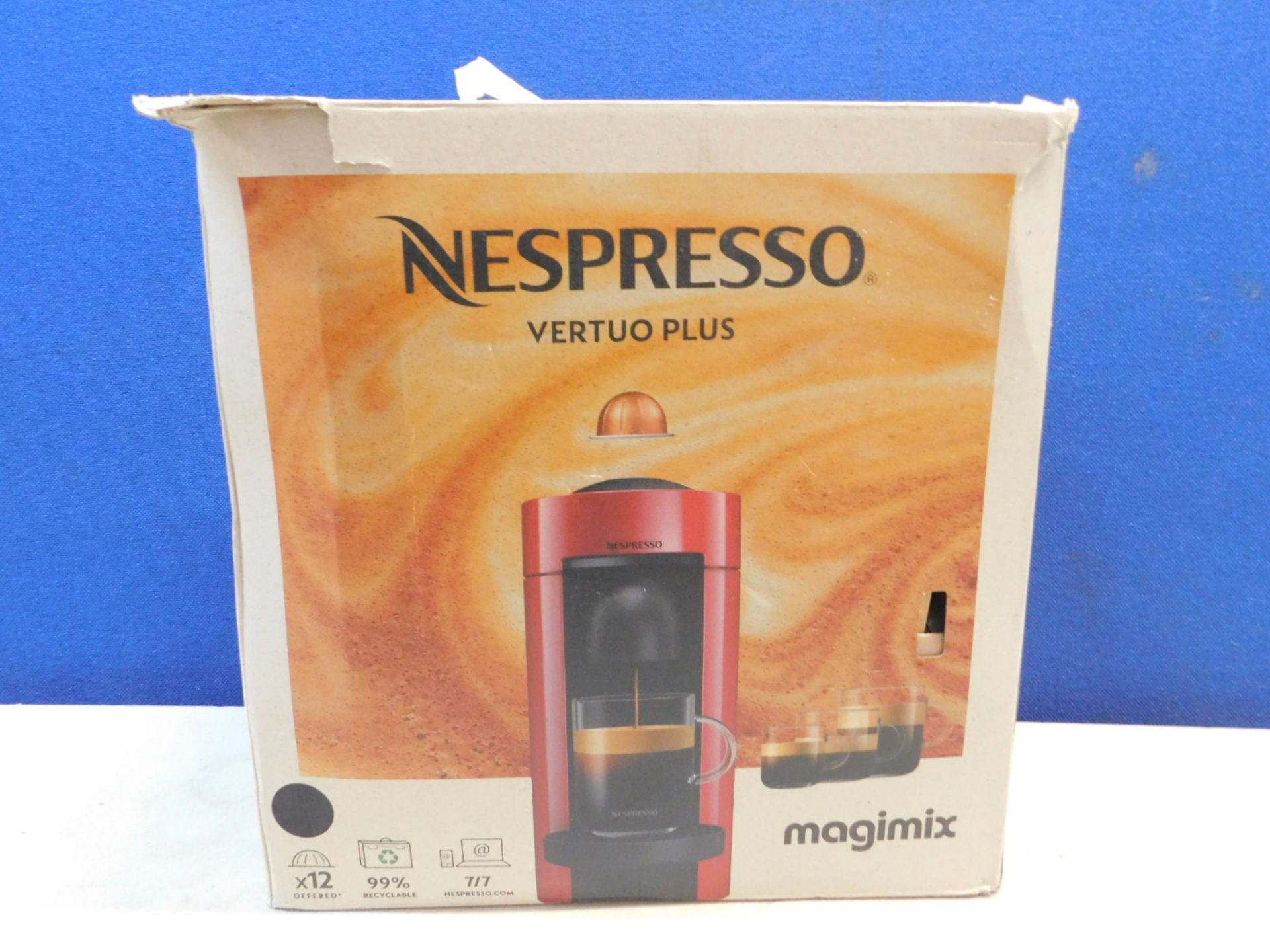 1 BOXED NESPRESSO VERTUO PLUS 11399 COFFEE MACHINE BY MAGIMIX RRP Â£129