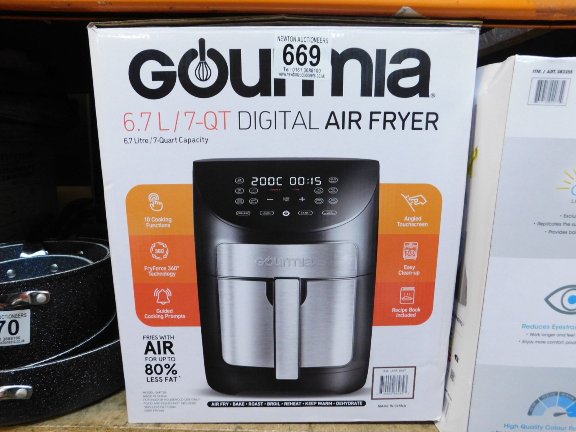 1 BOXED GOURMIA 6.7L DIGITAL AIR FRYER RRP Â£89.99