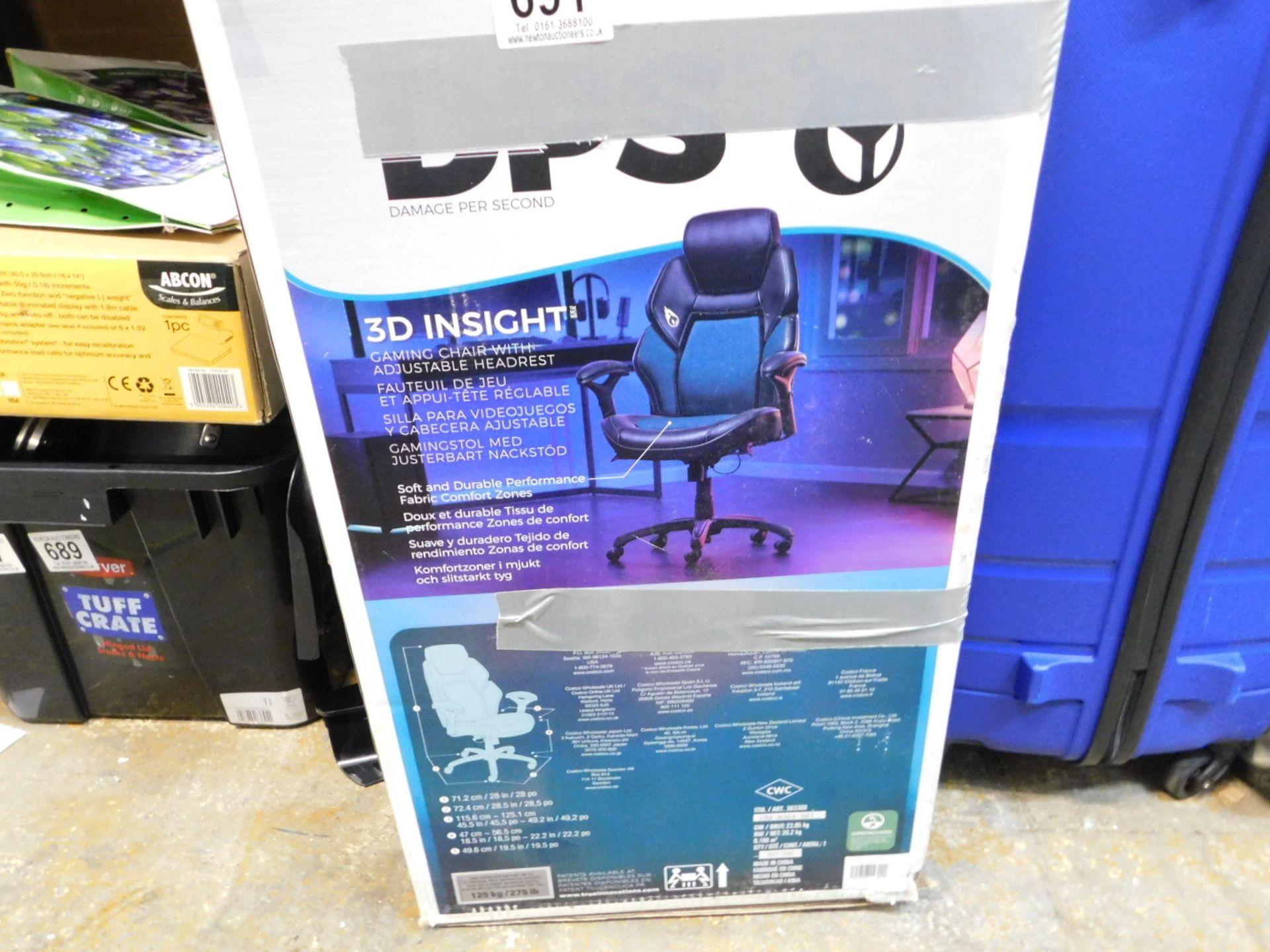 1 BOXED TRUE INNOVATIONS ADJUSTABLE DPS 3D ZONE INSIGHT LUMBAR GAMING CHAIR RRP Â£199