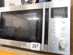 1 SHARP R-28STM 23 LITRE STAINLESS STEEL MICROWAVE OVEN RRP Â£179.99 (HEAVILY USED)
