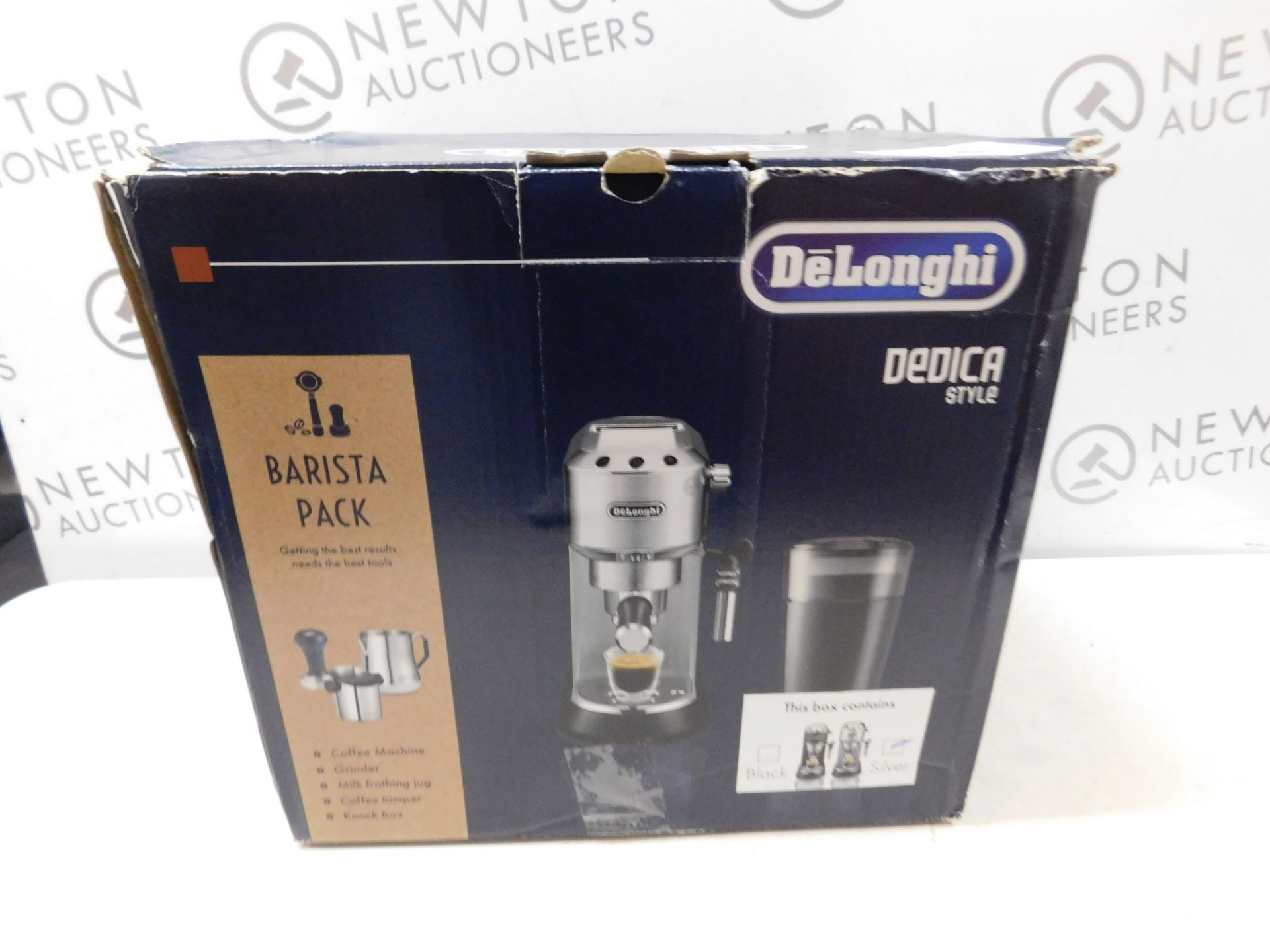 1 BOXED DE'LONGHI DEDICA BARISTA COFFEE MACHINE BUNDLE PACK SILVER ECKG6820 RRP Â£299