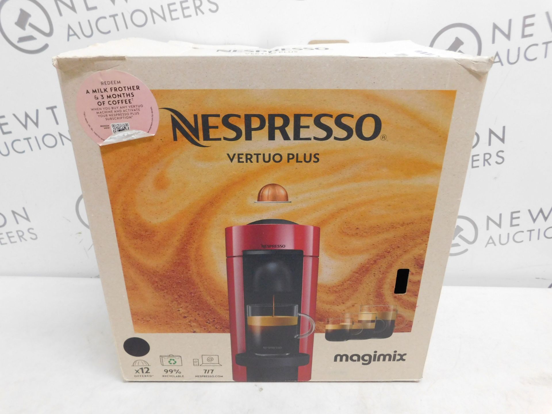 1 BOXED NESPRESSO VERTUO PLUS 11399 COFFEE MACHINE BY MAGIMIX RRP Â£129