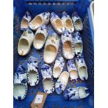 Sel. of Delft medium sized clog ornaments (18)