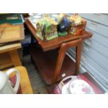 Modern 2 tier dinner wagon on castors and a low rectangular topped coffee table