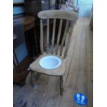 Low commode chair inset pot liner,
