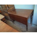 Victorian mahogany wind-up dining table (approx.