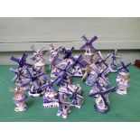 Further selection of blue and white windmills (24)