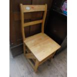 Handmade Deal chair with storage shelf under