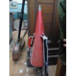 Early funnel shaped mini max fire extinguisher