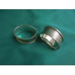 Pair of engraved napkin rings (Birmingham 1935)