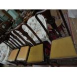 4 high backed mahogany dining chairs,