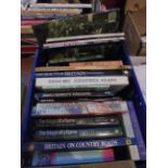 Large box of vols. on mixed subjects incl. nature, antiques, travel, reference and 2 vols.