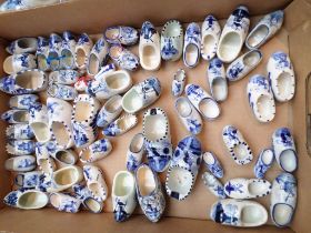 Box of miniature Delft clogs (approx 60 pieces)