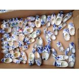 Box of miniature Delft clogs (approx 60 pieces)