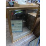 Large rectangular gilt and beaded framed bevel edged wall mirror