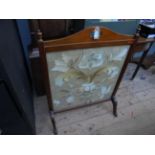 Delightful mahogany framed screen,