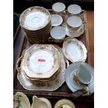 Noritake white and gilt tea set (no pot) (32 pieces)