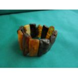 Amber 12 column masticated bracelet