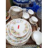 Colclough part tea and dinner service decorated multi-coloured floral sprays (approx 52 pieces)