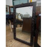 Larger carved framed rectangular mirror