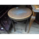 Circular dished stool seat
