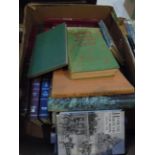 Box of books on mixed subjects incl. 'Horse & Hound' year books, Golf vols. incl.