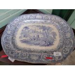 Early blue and white meat charger,