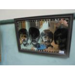 Framed character mirror of the 'Four Beatles'