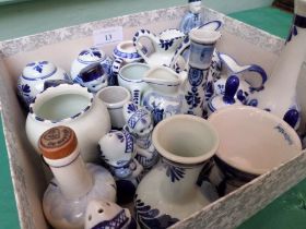 Sel. of miniature Delft items incl. cruets, jug vases etc. (approx.