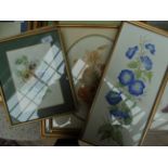 7 framed floral watercolours by Marjorie Austin