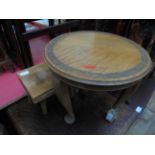 2 tier oak display table,