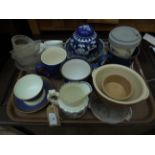 Magpie lot of blue and white and glass ware etc incl.