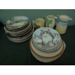 Selection of Danbury Mint and other commemorative plates, milk jugs etc.