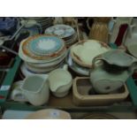 Magpie lot of plates from various factories, fruit bowl, jugs, vases etc.