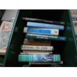 Box of books on game and saltwater fishing, field sports etc.