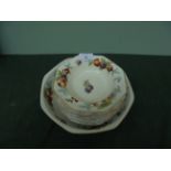 Wedgwood Imperial porcelain white ground multi-coloured decorated dessert set incl.