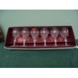 Royal Crystal boxed set of 6 wine goblets