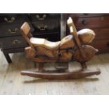 Carved child's motor bike rocker