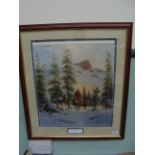 G. Harvey limited edition coloured print "Land of Whispering Pines" in contemporary frame (approx.