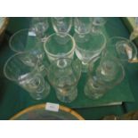 7 Georgian style early 20th century wine glasses