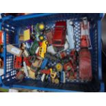 Box of Dinky, die cast and miscellaneous small cars,