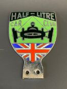 A rarely seen Half-Litre Car Club enamel badge.