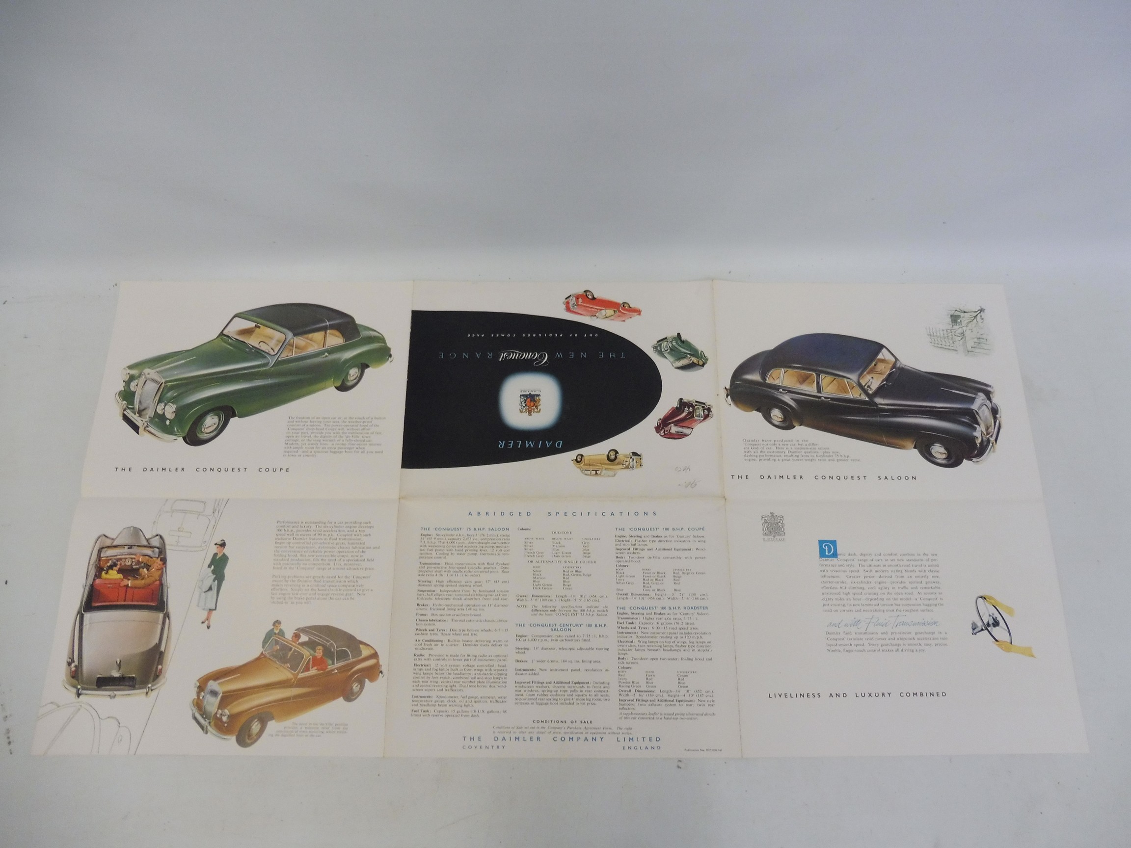 A selection of Damiler sales brochures, circa 1946-1967 including the 2 1/2 litre, the 3 1/2 litre - Image 7 of 7