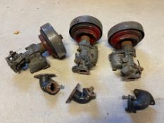 Three Solex carburettors, type 30RF with air cleaners.