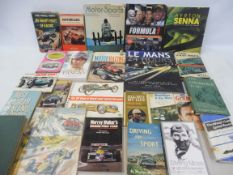 A large quantity of motoring books relating motor sport, also Castrol booklets of achievements,