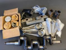 A quantity of 1930s Triple M MG parts comprising an original crankshaft for PA or PB 4-cylinder