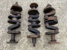 Three Riley 12/4 crankshafts.