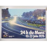 A Le Mans 24 hours June 1976 poster, 22 1/2 x 15".