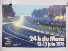 A Le Mans 24 hours June 1976 poster, 22 1/2 x 15".