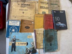 A selection of Morris 8 and other brochures, handbooks etc.